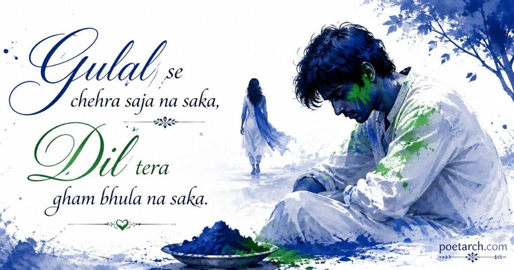 2 Line Holi Sad Shayari