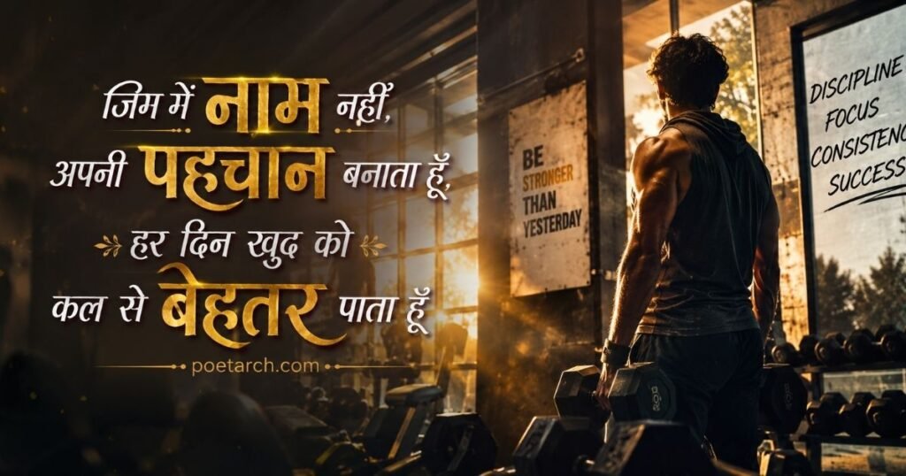 Gym Attitude Shayari in Hindi