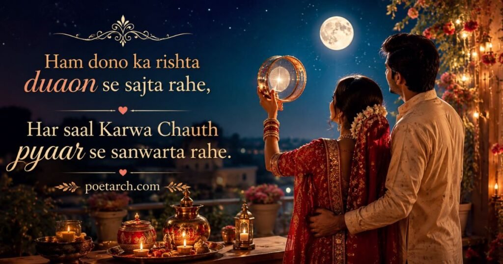 Karwa Chauth Shayari for Husband, Wife Love