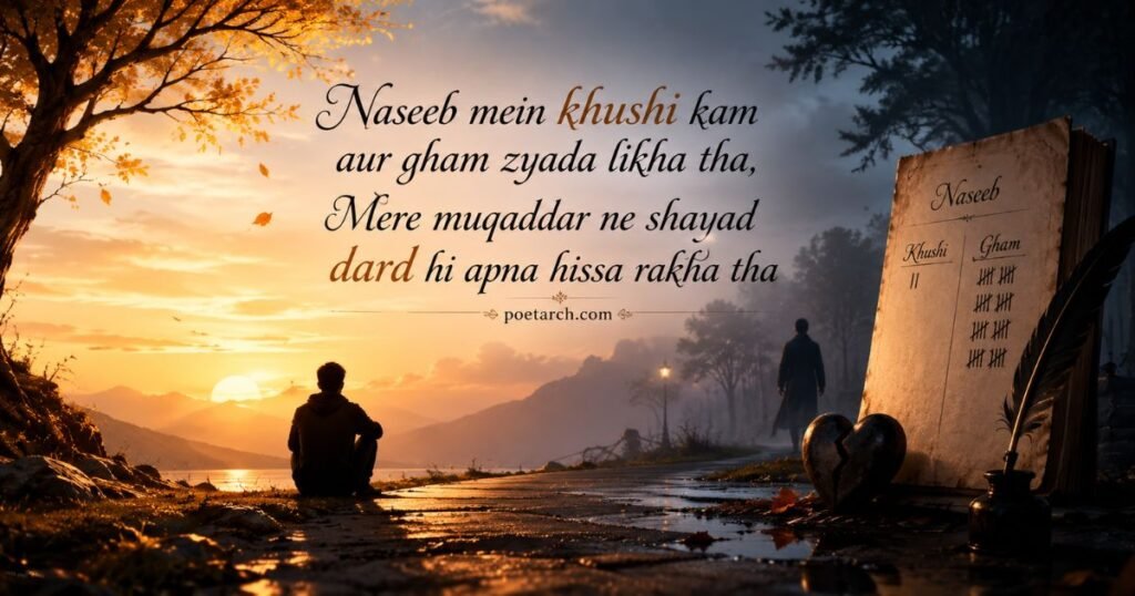 Takdeer Kismat Dard Sad Shayari