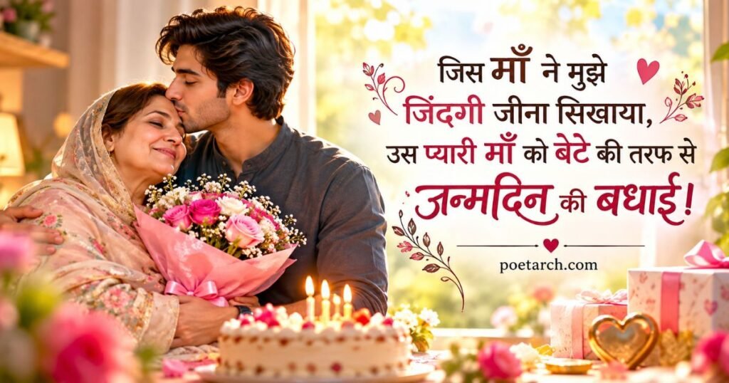Birthday Wishes For Mom From Son in Hindi