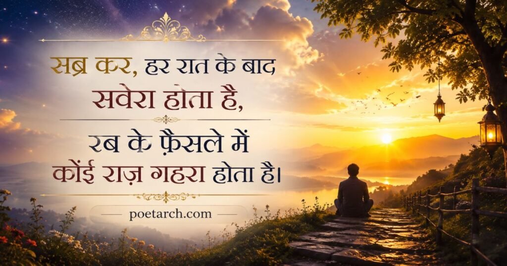 Islamic Shayari on Sabr in hindi