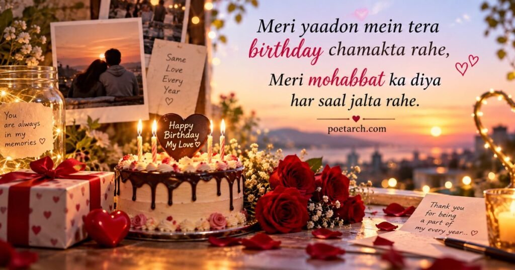 Memorable Birthday Shayari for Love