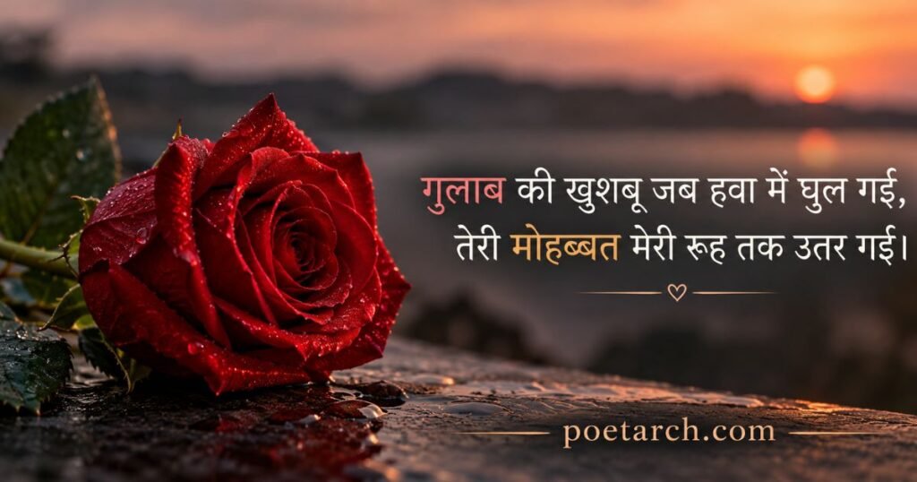 Romantic Gulab Shayari in Hindi