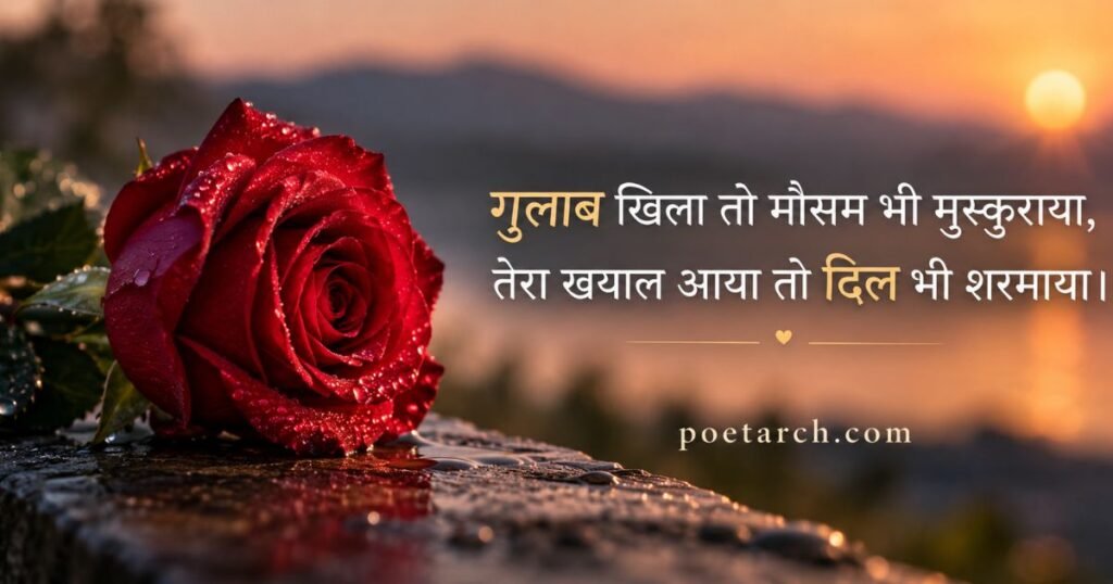 Rose Shayari in Hindi 2 Line