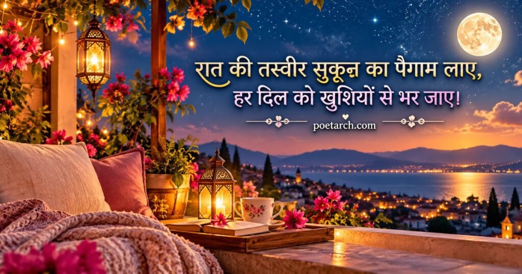 गुड नाईट शायरी इमेज