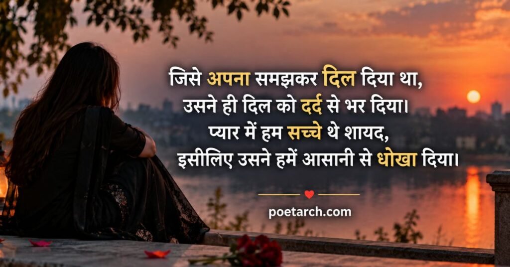 प्यार में धोखा खाने की शायरी