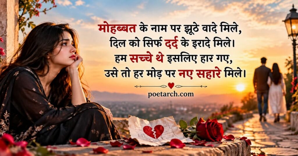 मोहब्बत में धोखा शायरी हिंदी में